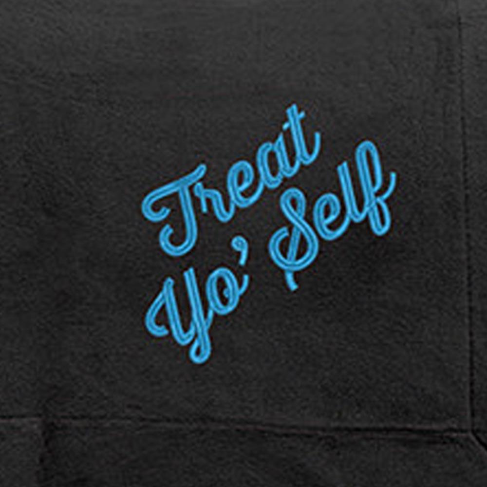 Parks and Recreation Treat Yo' Self Embroidered Sherpa Throw Blanket - 50 x 60