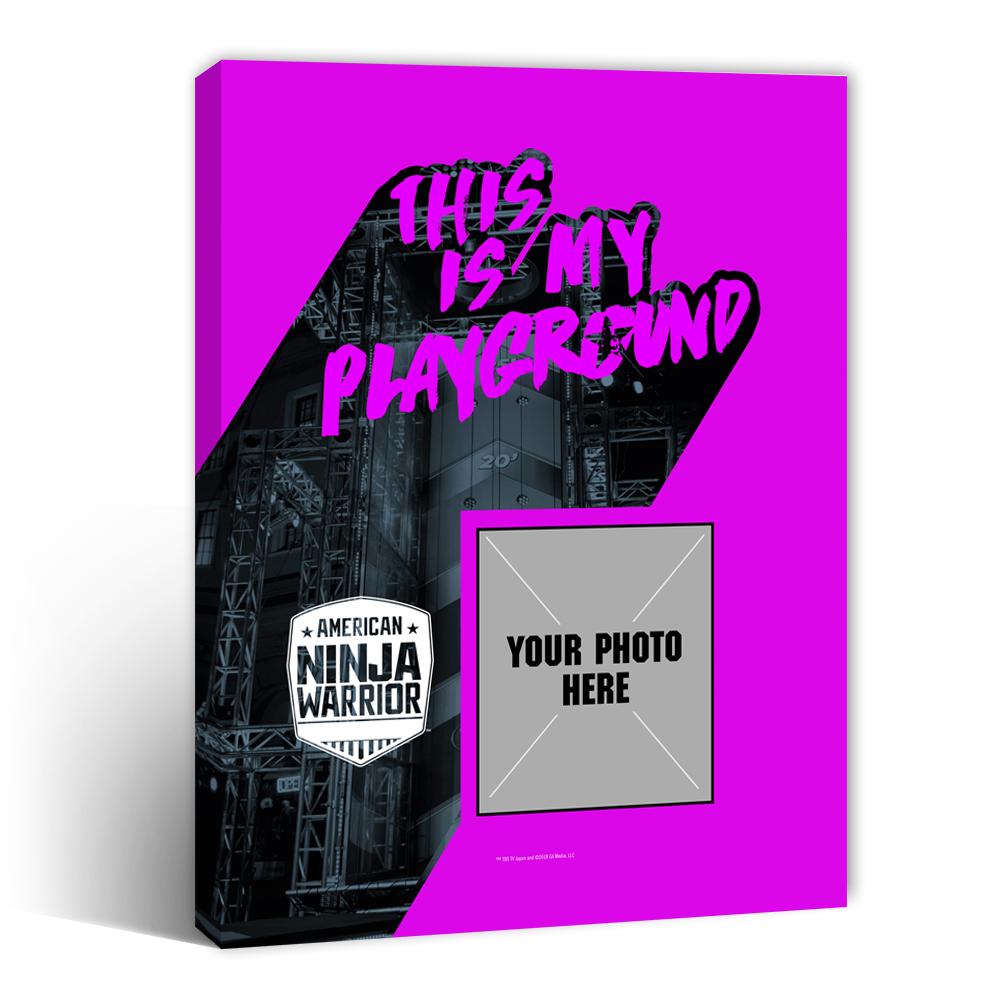 Personalized American Ninja Warrior This is My Playground Photo Canvas - 16X20