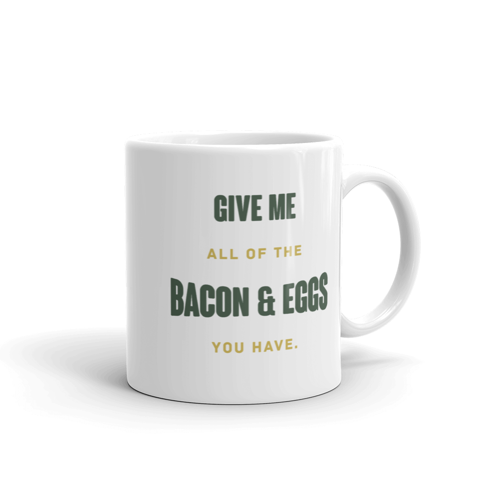 Parks and Recreation Bacon and Eggs White Mug