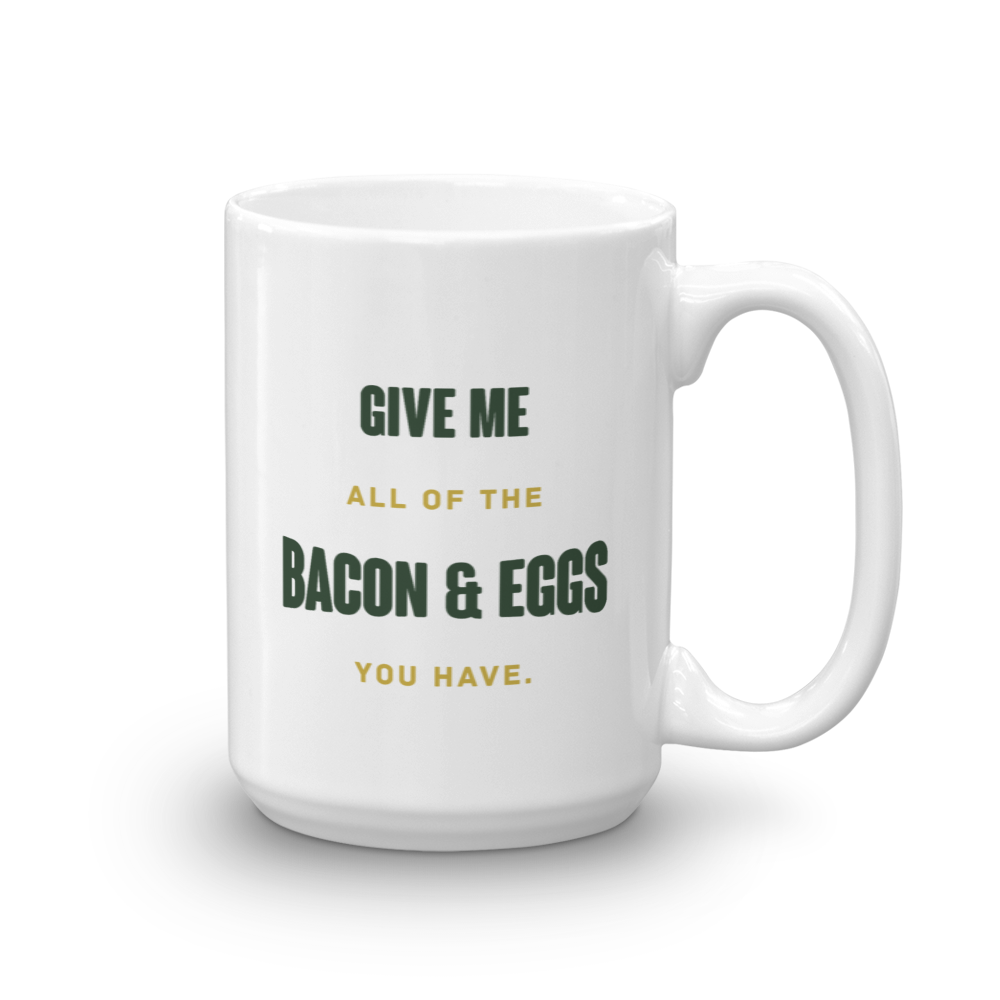 Parks and Recreation Bacon and Eggs White Mug