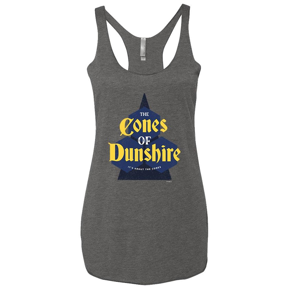 Parks and Recreation The Cones of Dunshire Women's Tri-Blend Racerback Tank Top