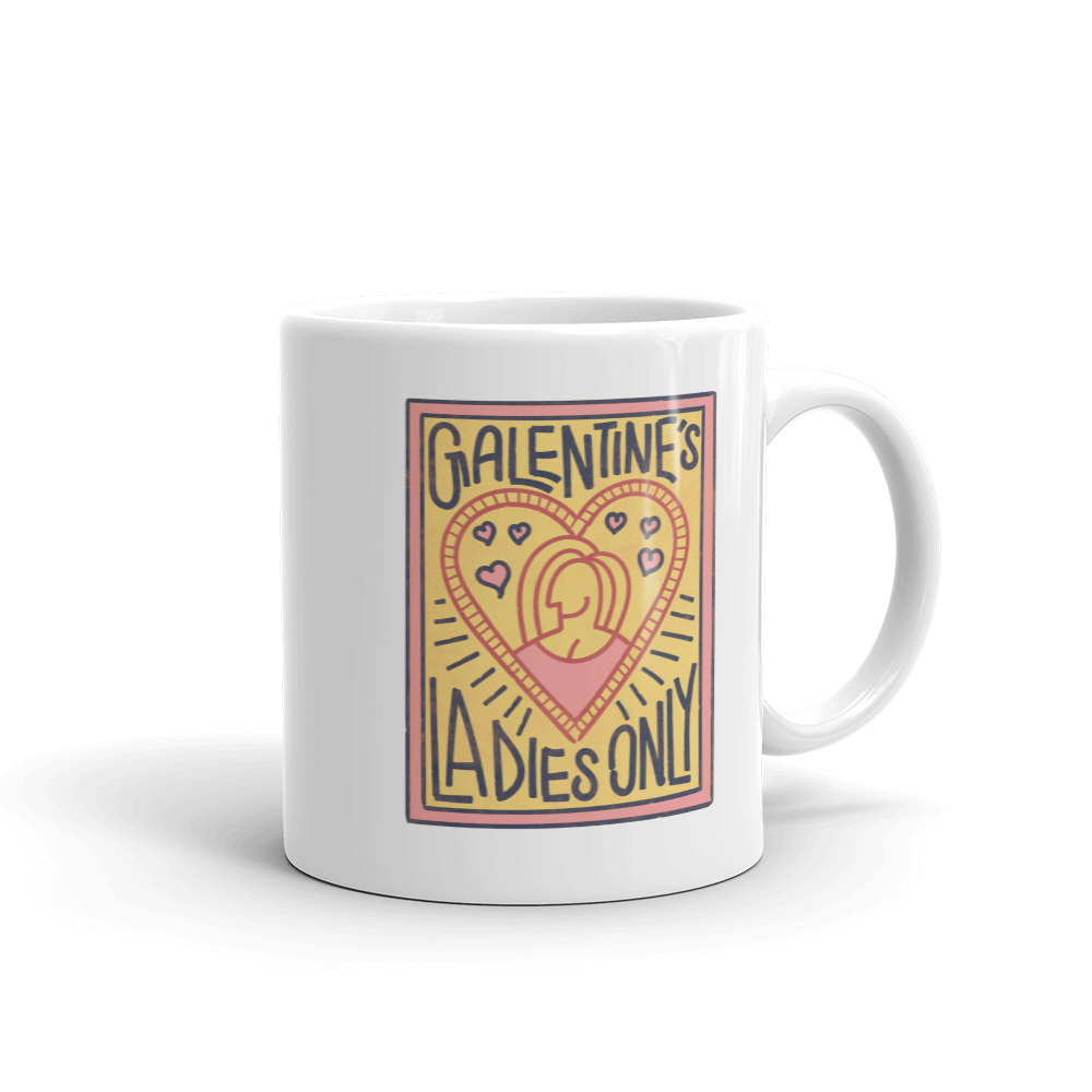 Parks and Recreation Galentine's Ladies Only White Mug