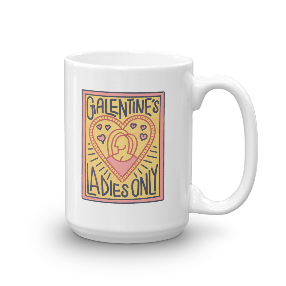 Parks and Recreation Galentine's Ladies Only White Mug