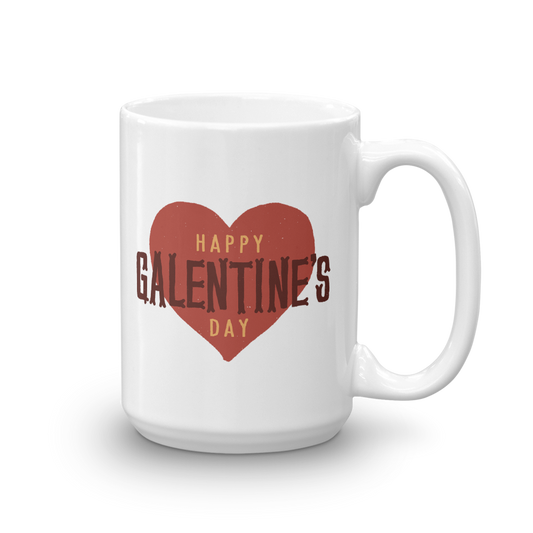 Parks and Recreation Happy Galentine's Day White Mug