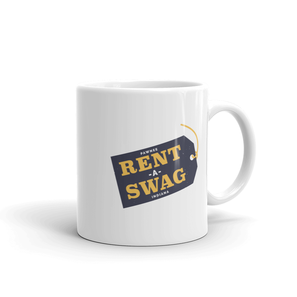 Parks and Recreation Rent-A-Swag White Mug