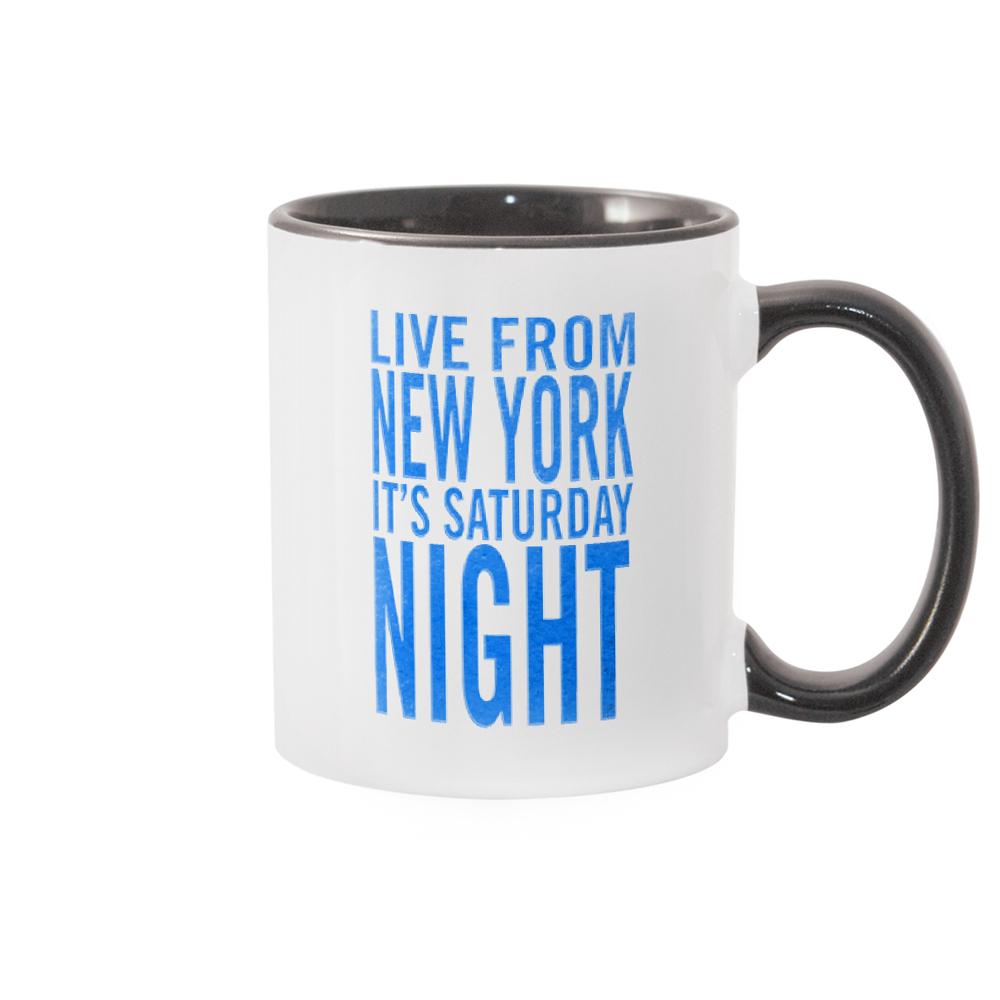 Saturday Night Live It's Saturday Night White and Black Mug