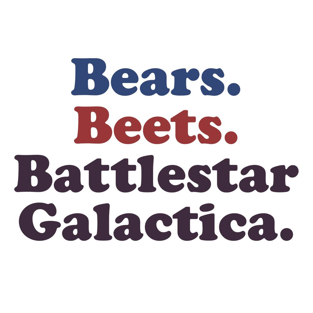 The Office Bears. Beets. Battlestar Galactica White Mug