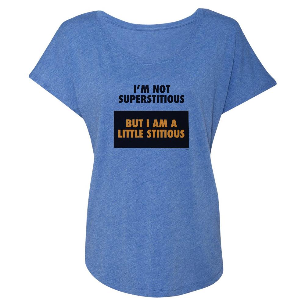 The Office Superstitious Women's Tri-Blend Dolman T-Shirt
