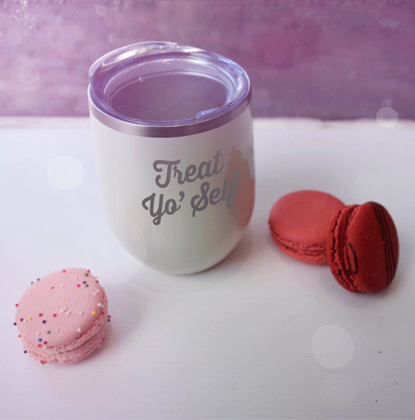 Parks and Recreation Treat Yo Self 12 oz Stainless Steel Wine Tumbler