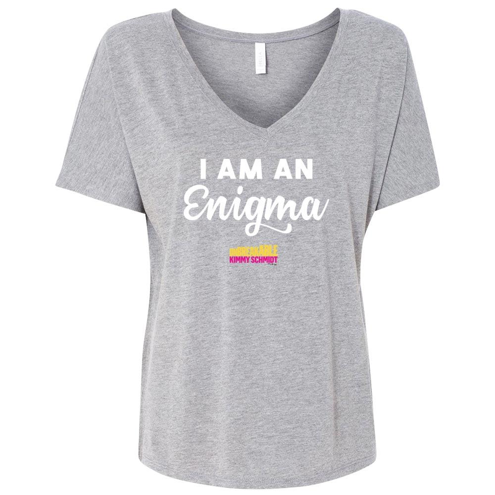 Unbreakable Kimmy Schmidt I am an Enigma Women's Relaxed V-Neck T-Shirt