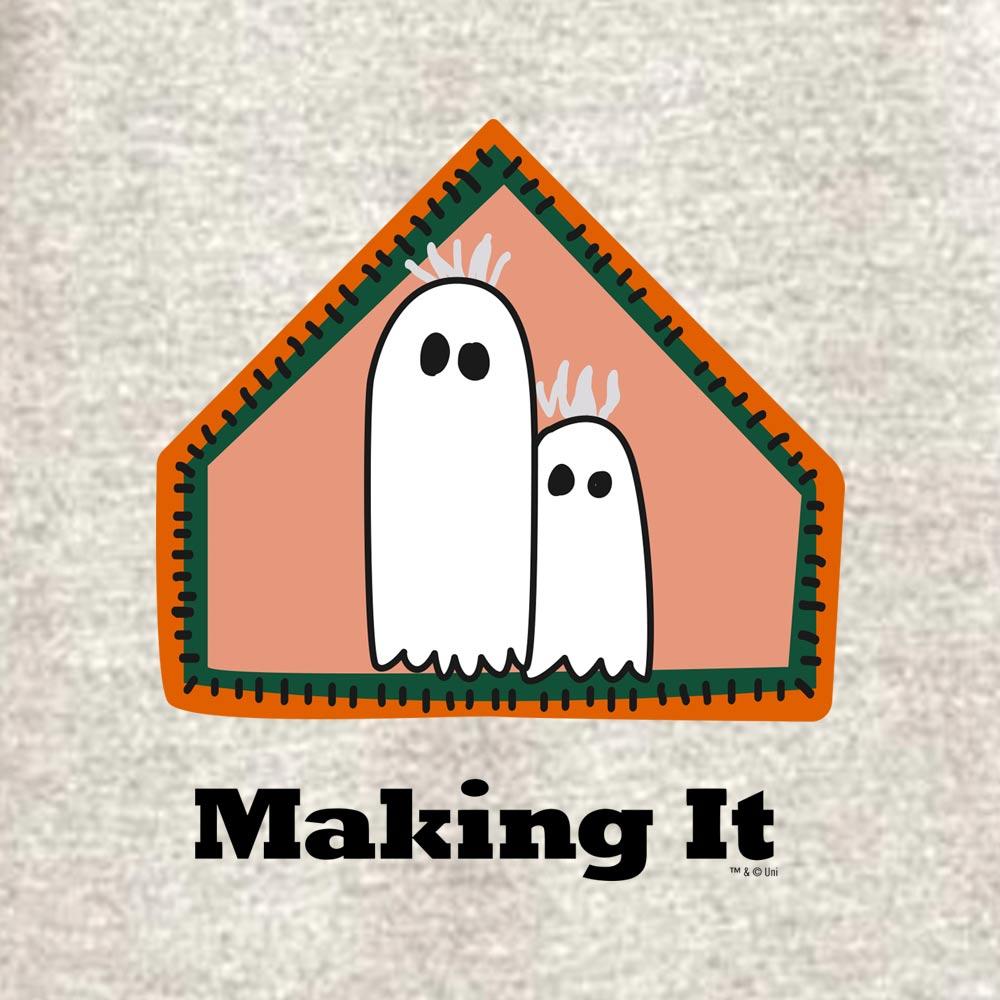 Making It Halloween Costume Patch Tri-blend Raglan Hoodie