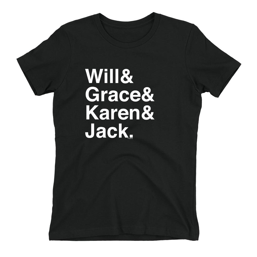 Will & Grace Names Women's Short Sleeve T-Shirt