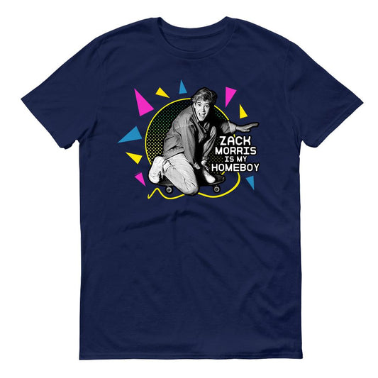 Saved By The Bell Zack Morris is my Homeboy Men's Short Sleeve T-Shirt