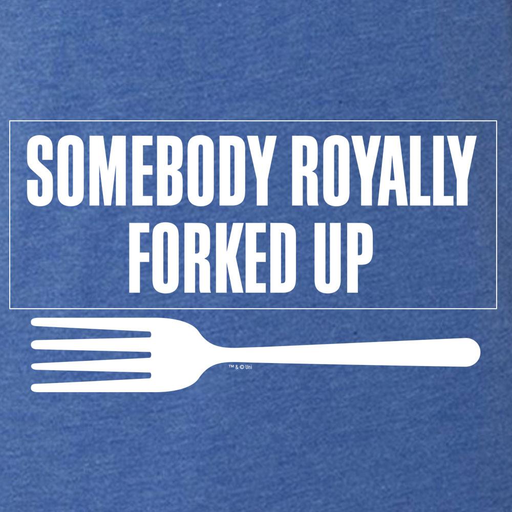 The Good Place Somebody Royally Forked Up Men's Tri-Blend Short Sleeve T-Shirt