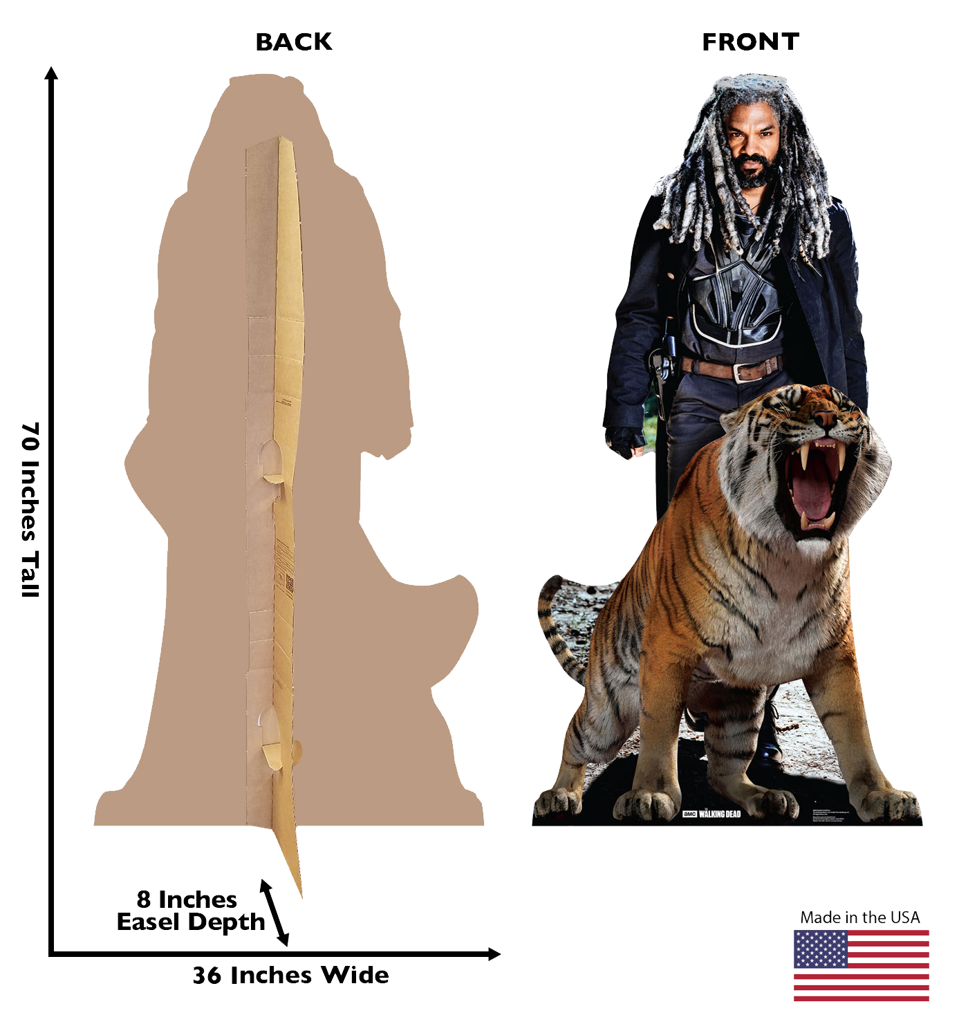 The Walking Dead Ezekiel and Shiva Cardboard Cut Out Standee