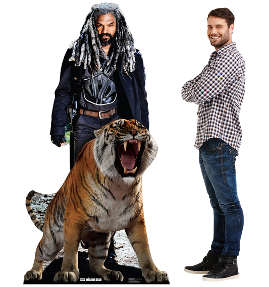 The Walking Dead Ezekiel and Shiva Cardboard Cut Out Standee-1