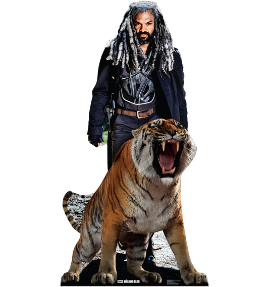 The Walking Dead Ezekiel and Shiva Cardboard Cut Out Standee-0