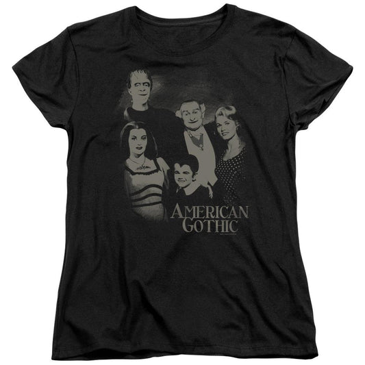 The Munsters American Gothic Women's Short Sleeve T-Shirt-0