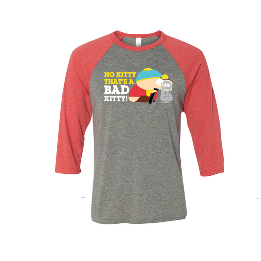 South Park Cartman Bad Kitty Raglan Baseball T-Shirt-0