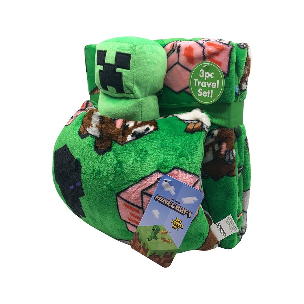 Minecraft 3Pc Throw/Pillowbuddy/Dec Pillow Set