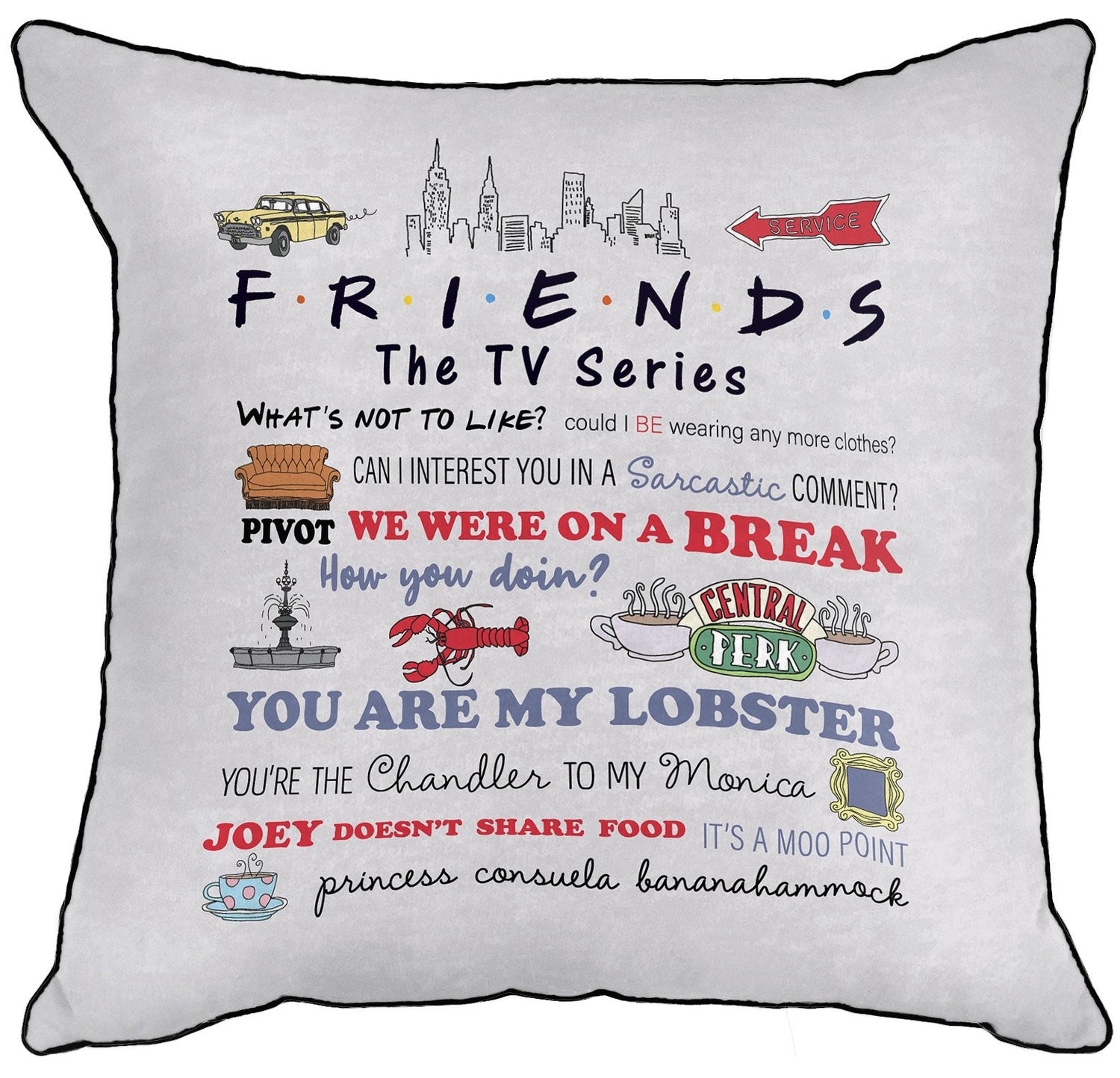 Friends Quotable Pillow Cover