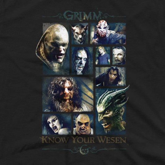 Grimm Know Your Wesen Men's Short Sleeve T-Shirt-1