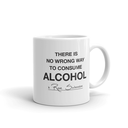 Parks and Recreation No Wrong Way to Consume Alcohol White Mug-4