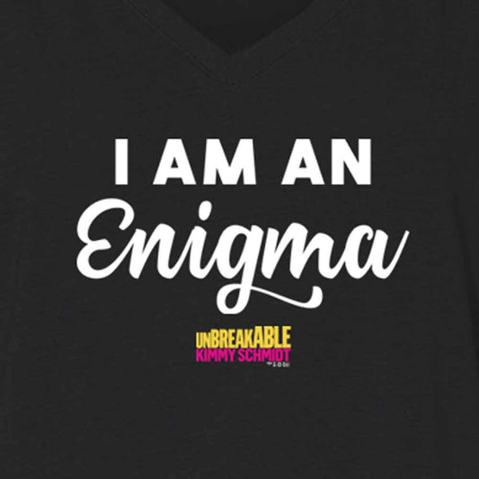 Unbreakable Kimmy Schmidt I am an Enigma Women's Relaxed V-Neck T-Shirt-1