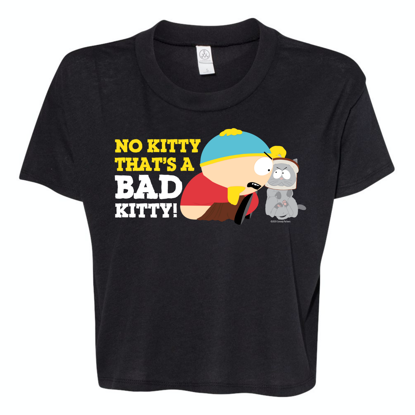 South Park Cartman Bad Kitty Women's Jersey Crop T-Shirt