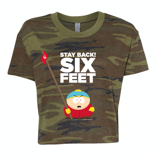 South Park Cartman Stay Back Women's Jersey Crop T-Shirt-1