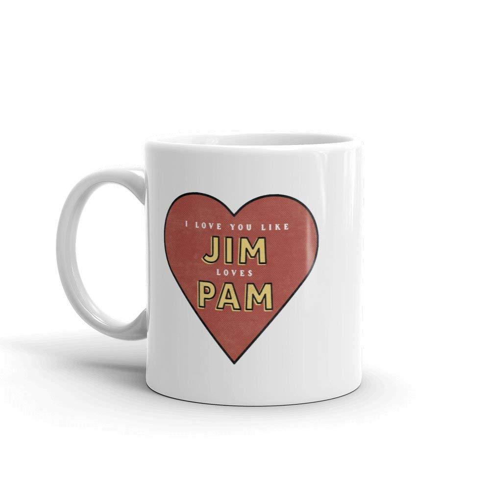 The Office Jim Loves Pam White Mug