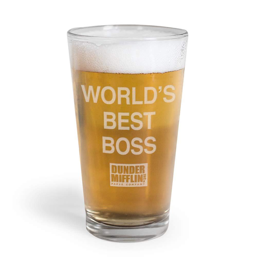 The Office World’s Best Boss Dunder Mifflin Pint Glass