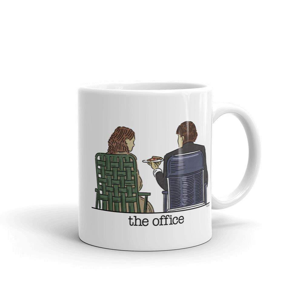 The Office Jim and Pam Roof Date White Mug