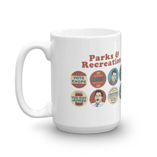 Parks and Recreation Quote Mash-Up White Mug-1