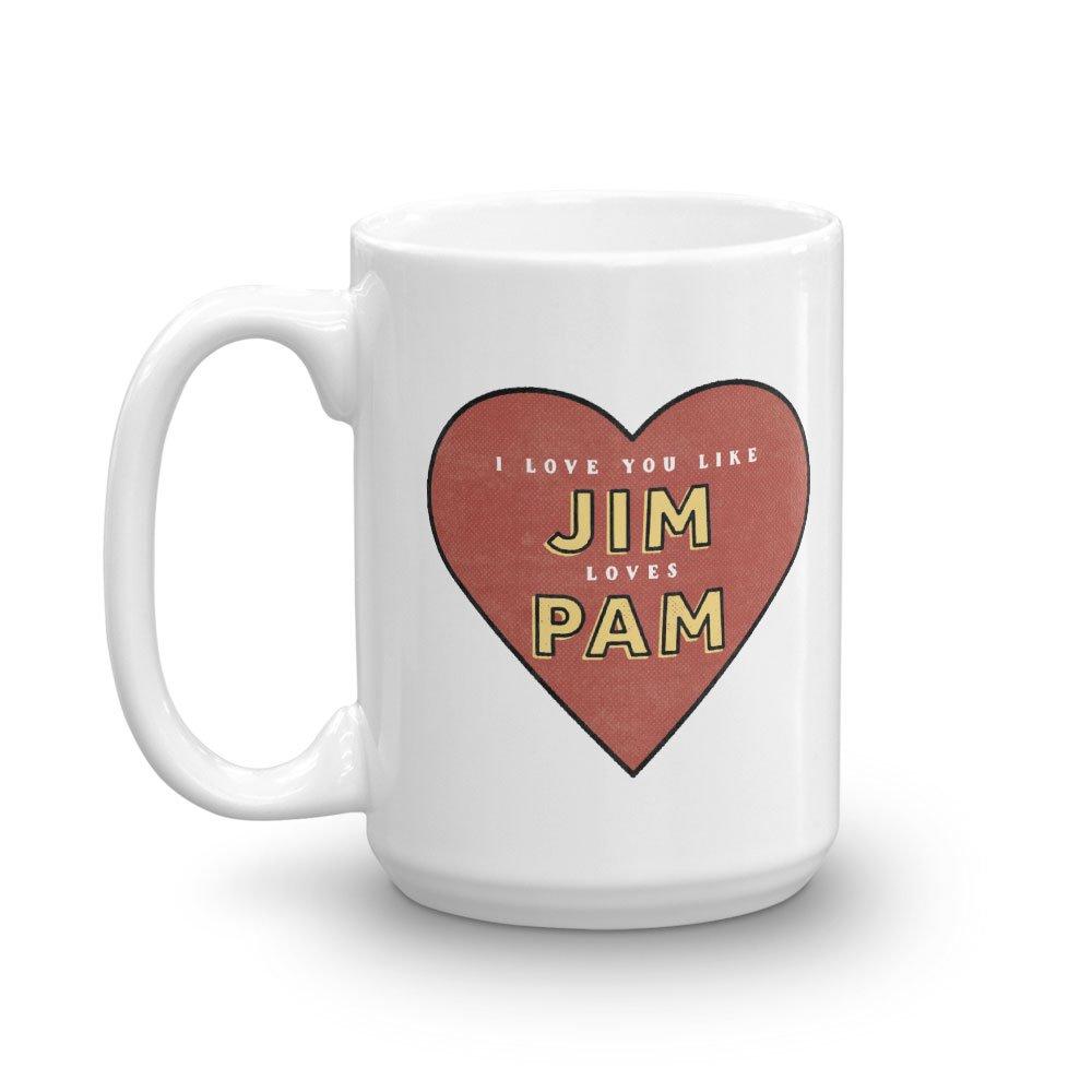 The Office Jim Loves Pam White Mug