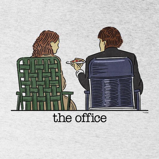 The Office Jim and Pam Roof Date Men's Tri-Blend Short Sleeve T-Shirt-1