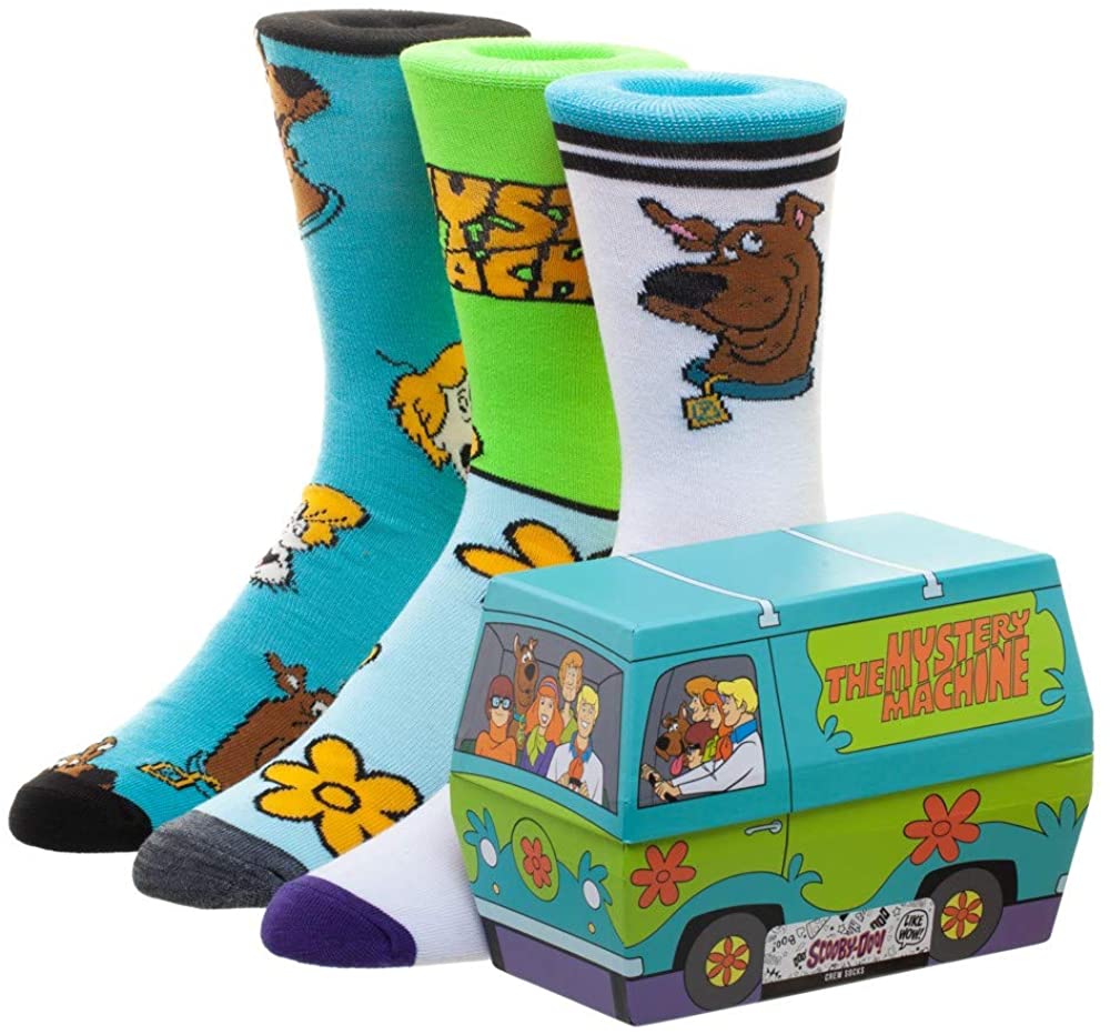 Scooby-Doo Mystery Machine 3 Pack of Crew Socks