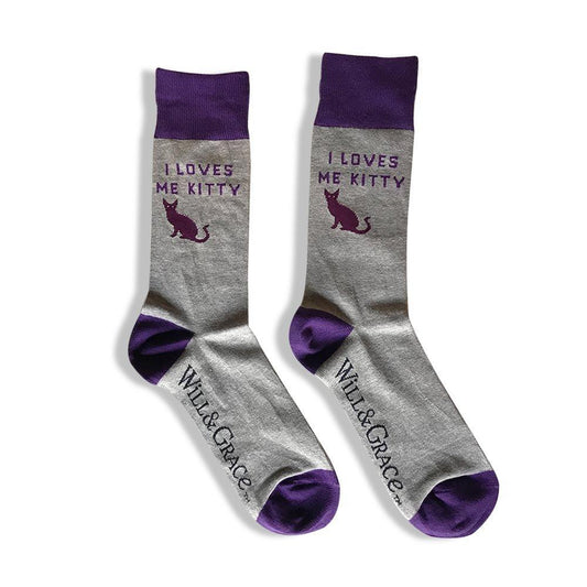 Will & Grace I Loves Me Kitty Custom Knit Socks-0