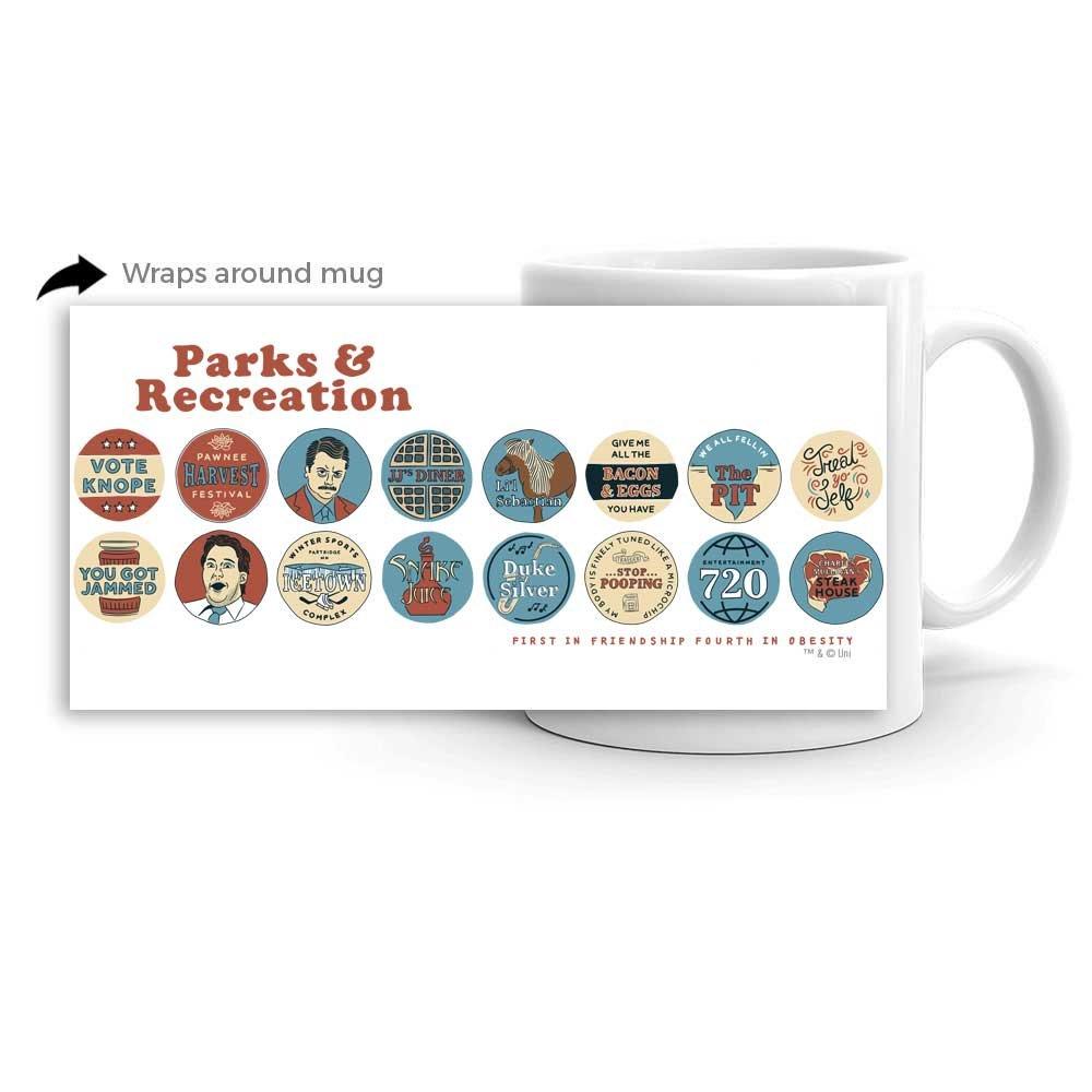 Parks and Recreation Quote Mash-Up White Mug