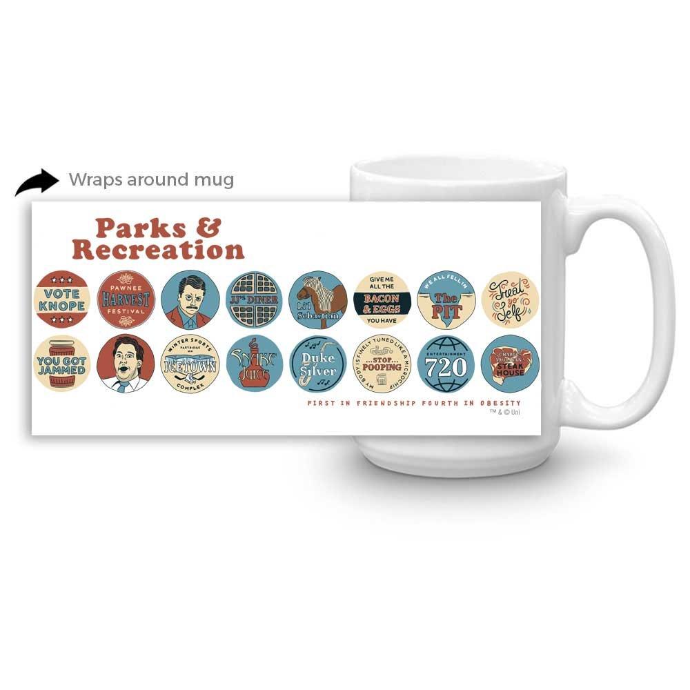 Parks and Recreation Quote Mash-Up White Mug