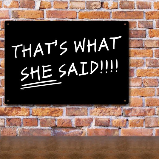 The Office That's What She Said Quote Metal Sign - 18 x 12