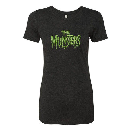 The Munsters Distress Logo Women's Tri-Blend Short Sleeve T-Shirt-3