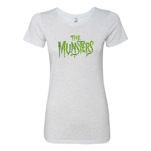 The Munsters Distress Logo Women's Tri-Blend Short Sleeve T-Shirt-0