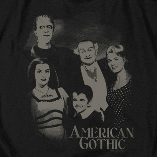 The Munsters American Gothic Men's Short Sleeve T-shirt-1