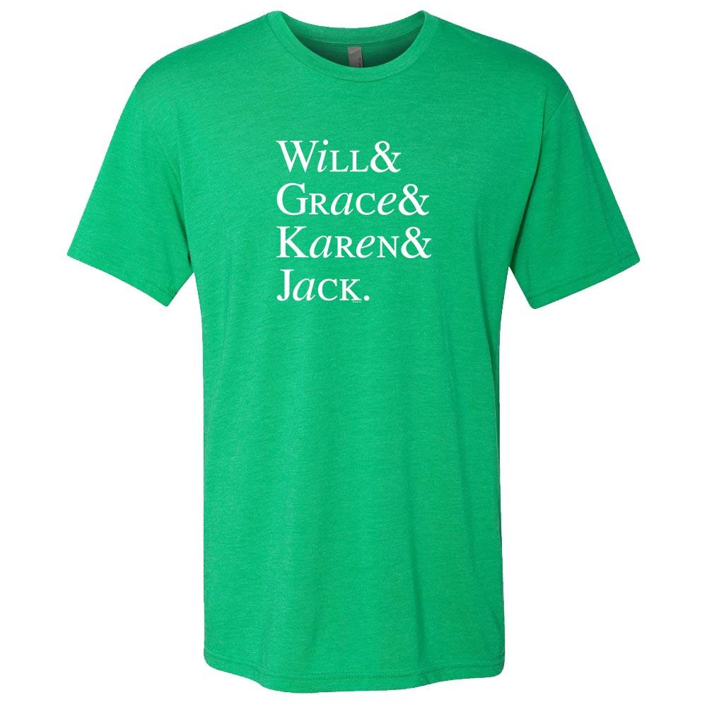 Will & Grace Names St. Paddy's Day Men's T-Shirt