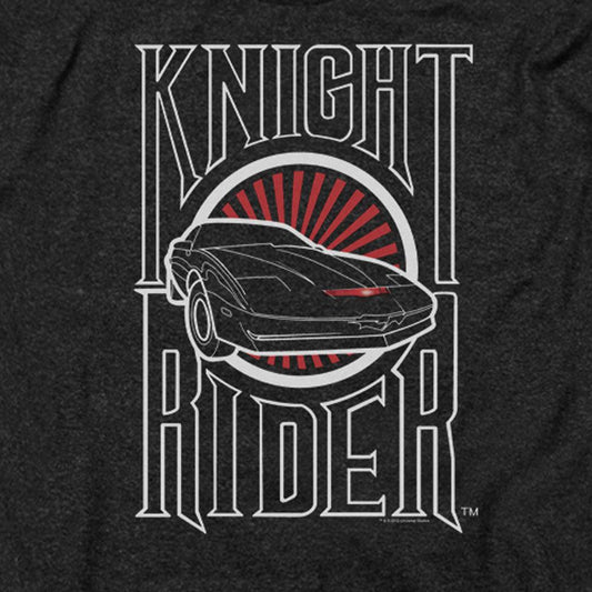 Knight Rider Logo Heather Short Sleeve T-Shirt-1