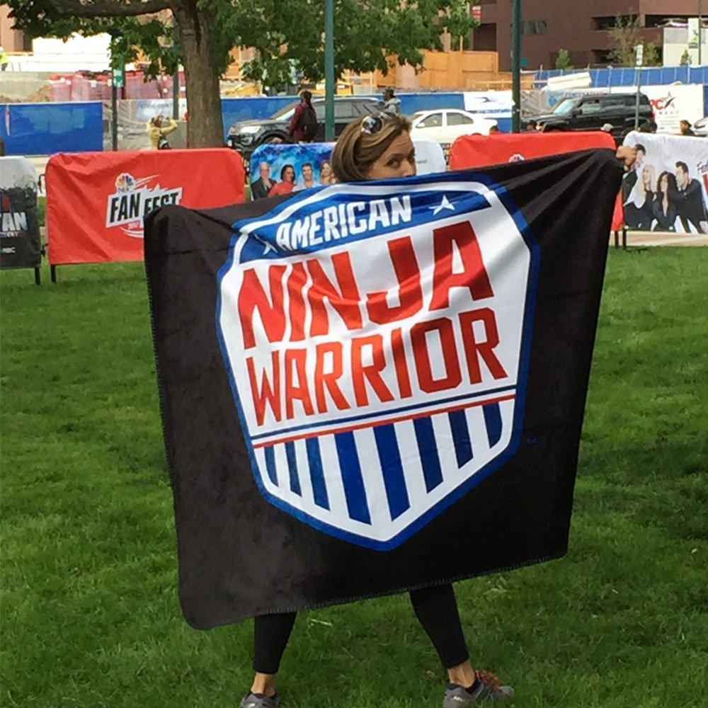 American Ninja Warrior Faux Mink Sherpa Throw Blanket - 60 x 50