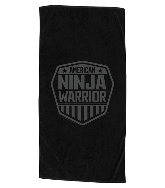 American Ninja Warrior Black Beach Towel - 30x60-0