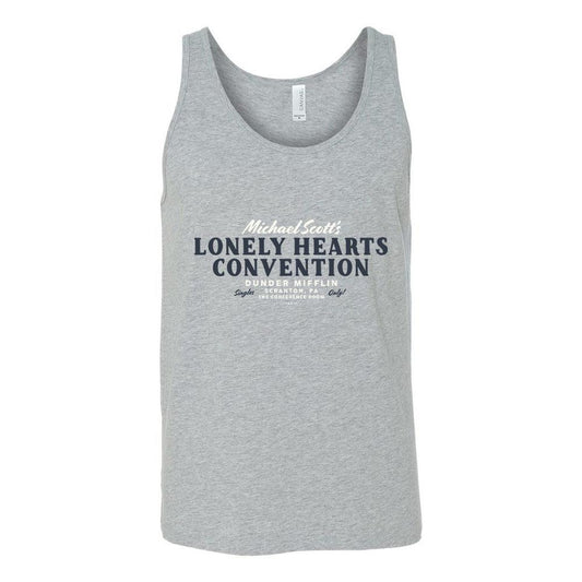 The Office Michael Scott Lonely Hearts Convention Tri-Blend Tank Top-2