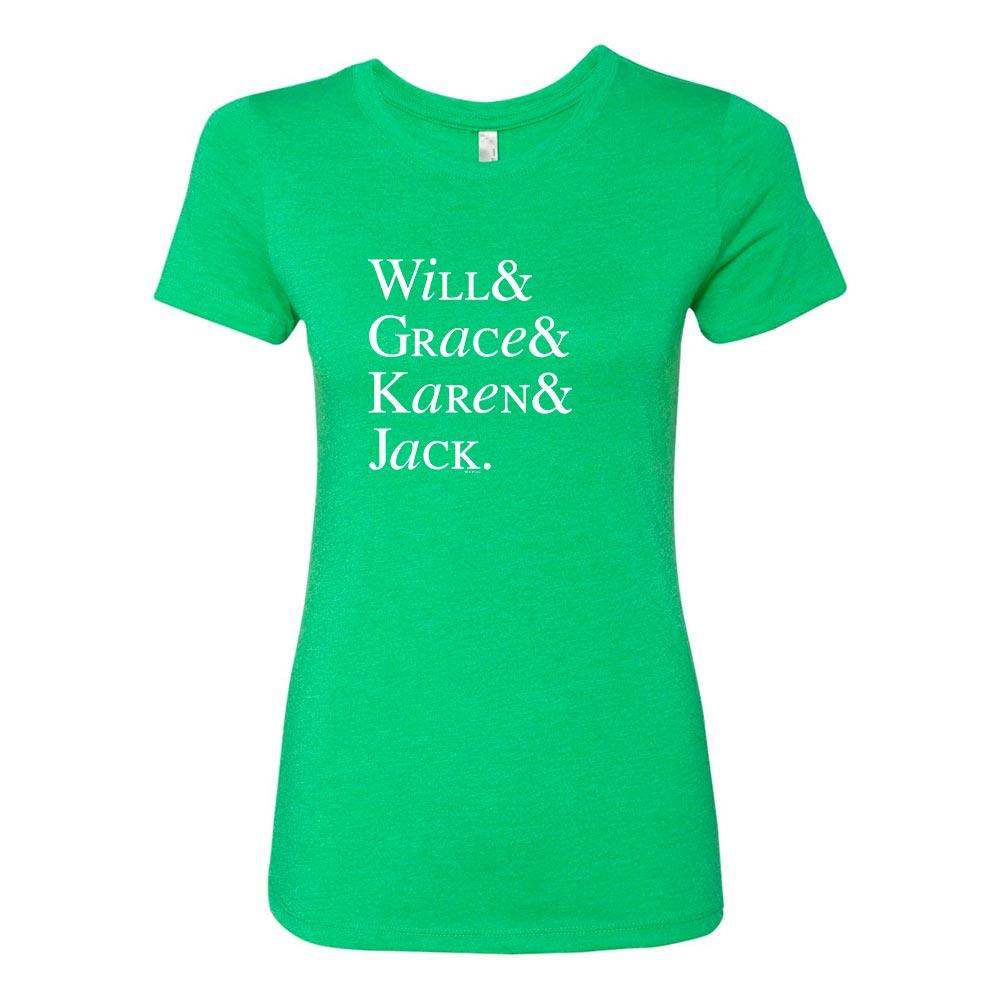 Will & Grace Names St. Paddy's Day Women's T-Shirt